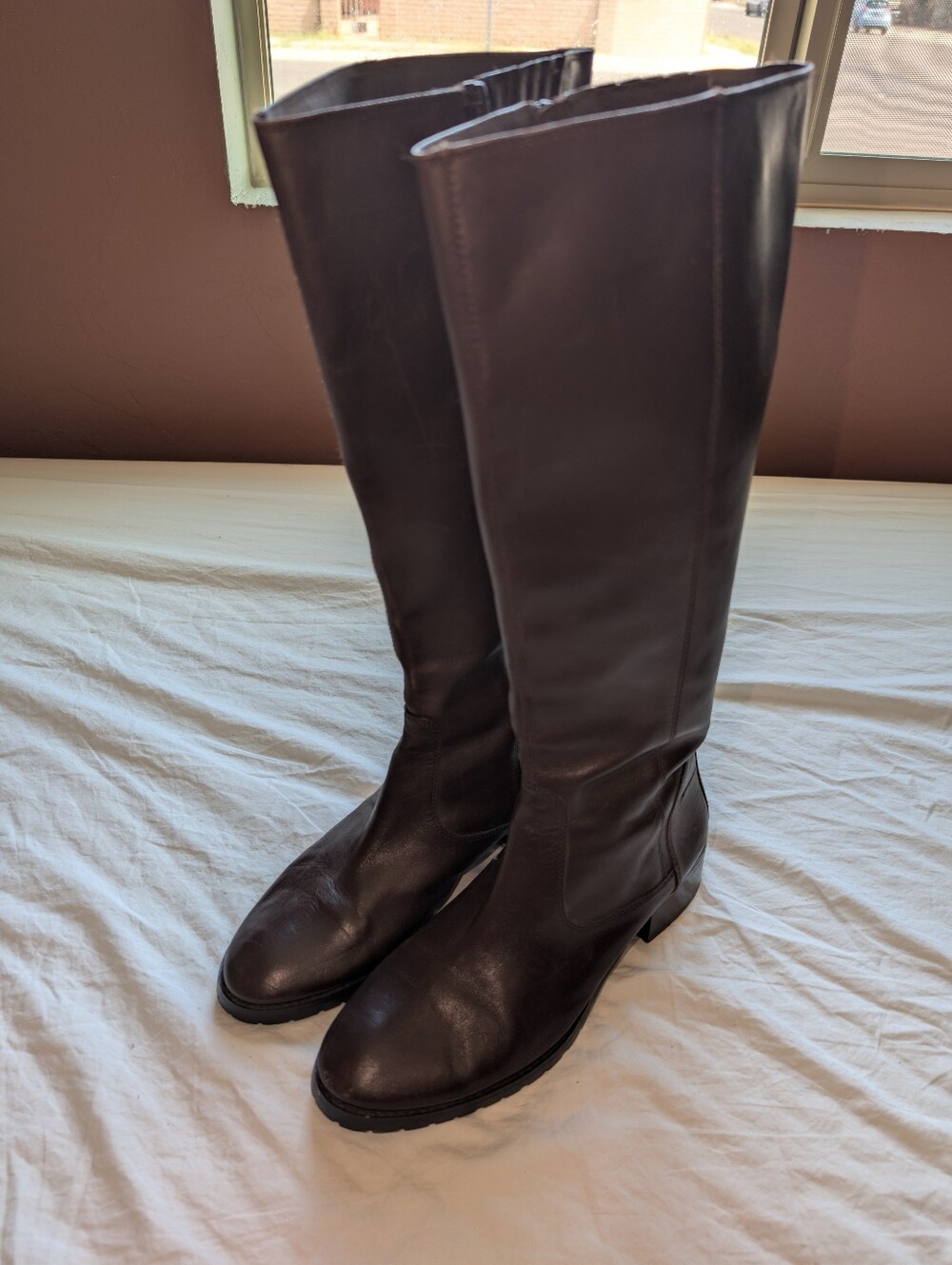Donald J. Pliner Brown Tall Leather Heeled Boots